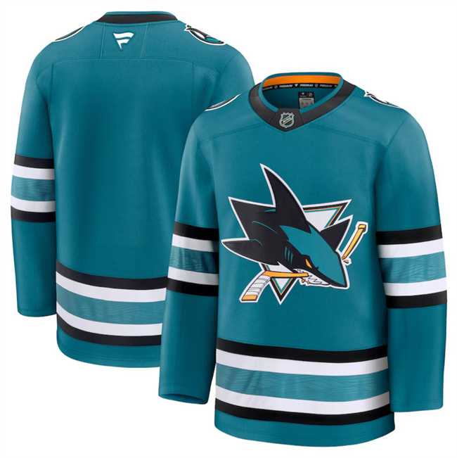 Mens San Jose Sharks Blank Teal 2024-25 Home Stitched Hockey Jersey Dzhi->san jose sharks->NHL Jersey